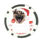 German Shepherd T- Shirt German Shepherd Merry Christmas T- Shirt Poker Chip Card Guard (10 pack) Front