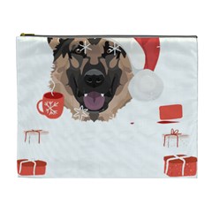 German Shepherd T- Shirt German Shepherd Merry Christmas T- Shirt Cosmetic Bag (xl)