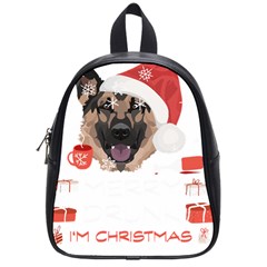 German Shepherd T- Shirt German Shepherd Merry Christmas T- Shirt School Bag (small) by ZUXUMI