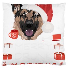 German Shepherd T- Shirt German Shepherd Merry Christmas T- Shirt Standard Premium Plush Fleece Cushion Case (two Sides) by ZUXUMI