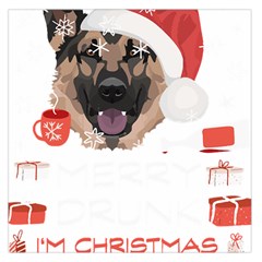 German Shepherd T- Shirt German Shepherd Merry Christmas T- Shirt Square Satin Scarf (36  X 36 ) by ZUXUMI