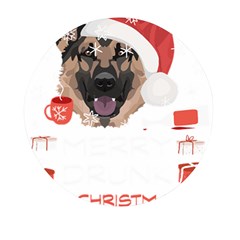 German Shepherd T- Shirt German Shepherd Merry Christmas T- Shirt Mini Round Pill Box by ZUXUMI