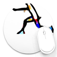 Abstract Art Sport Women Tennis  Shirt Abstract Art Sport Women Tennis  Shirt (2)12 Round Mousepad by EnriqueJohnson