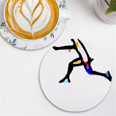 Abstract Art Sport Women Tennis  Shirt Abstract Art Sport Women Tennis  Shirt (2)12 Uv Print Round Tile Coaster by EnriqueJohnson