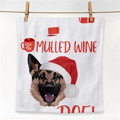 German Shepherd T- Shirt German Shepherd Mulled Wine Christmas T- Shirt Face Towel by ZUXUMI