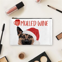 German Shepherd T- Shirt German Shepherd Mulled Wine Christmas T- Shirt Cosmetic Bag (medium) by ZUXUMI