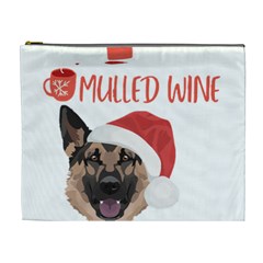 German Shepherd T- Shirt German Shepherd Mulled Wine Christmas T- Shirt Cosmetic Bag (xl)