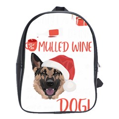 German Shepherd T- Shirt German Shepherd Mulled Wine Christmas T- Shirt School Bag (large) by ZUXUMI