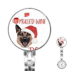 German Shepherd T- Shirt German Shepherd Mulled Wine Christmas T- Shirt Stainless Steel Nurses Watch by ZUXUMI