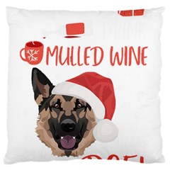 German Shepherd T- Shirt German Shepherd Mulled Wine Christmas T- Shirt Standard Premium Plush Fleece Cushion Case (two Sides) by ZUXUMI