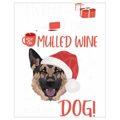 German Shepherd T- Shirt German Shepherd Mulled Wine Christmas T- Shirt Drawstring Bag (small) by ZUXUMI