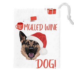 German Shepherd T- Shirt German Shepherd Mulled Wine Christmas T- Shirt Drawstring Pouch (5xl) by ZUXUMI