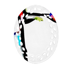 Abstract Art Sport Women Tennis  Shirt Abstract Art Sport Women Tennis  Shirt (3)13 Oval Filigree Ornament (two Sides)