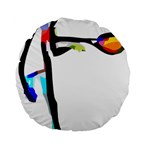 Abstract Art Sport Women Tennis  Shirt Abstract Art Sport Women Tennis  Shirt (3)13 Standard 15  Premium Flano Round Cushions Front