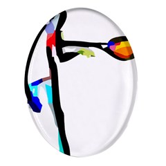 Abstract Art Sport Women Tennis  Shirt Abstract Art Sport Women Tennis  Shirt (3)13 Oval Glass Fridge Magnet (4 Pack) by EnriqueJohnson