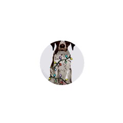 German Shorthaired Pointer Dog T- Shirt German Shorthaired Pointer Santa Christmas Tree Lights Xmas 1  Mini Buttons by ZUXUMI