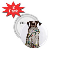 German Shorthaired Pointer Dog T- Shirt German Shorthaired Pointer Santa Christmas Tree Lights Xmas 1 75  Buttons (10 Pack) by ZUXUMI