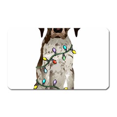 German Shorthaired Pointer Dog T- Shirt German Shorthaired Pointer Santa Christmas Tree Lights Xmas Magnet (rectangular) by ZUXUMI