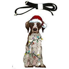 German Shorthaired Pointer Dog T- Shirt German Shorthaired Pointer Santa Christmas Tree Lights Xmas Shoulder Sling Bag by ZUXUMI