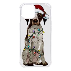 German Shorthaired Pointer Dog T- Shirt German Shorthaired Pointer Santa Christmas Tree Lights Xmas Iphone 14 Tpu Uv Print Case by ZUXUMI