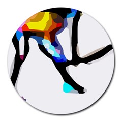 Abstract Art Sport Women Tennis  Shirt Abstract Art Sport Women Tennis  Shirt (4)14 Round Mousepad by EnriqueJohnson