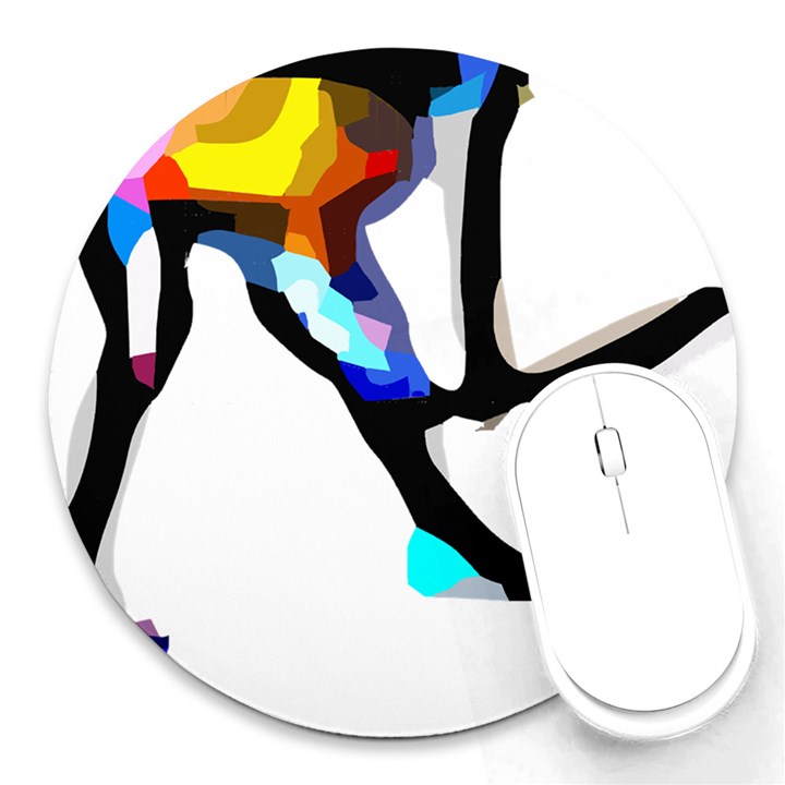 Abstract Art Sport Women Tennis  Shirt Abstract Art Sport Women Tennis  Shirt (4)14 Round Mousepad