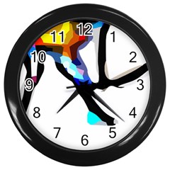 Abstract Art Sport Women Tennis  Shirt Abstract Art Sport Women Tennis  Shirt (4)14 Wall Clock (black) by EnriqueJohnson