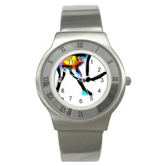 Abstract Art Sport Women Tennis  Shirt Abstract Art Sport Women Tennis  Shirt (4)14 Stainless Steel Watch by EnriqueJohnson