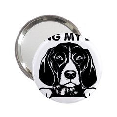 German Shorthaired Pointer Dog T- Shirt German Shorthaired Pointer Santa Christmas Tree Lights Xmas 2 25  Handbag Mirrors by ZUXUMI