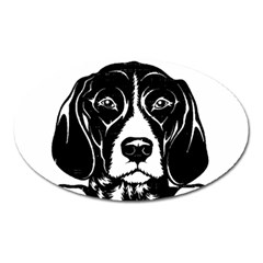 German Shorthaired Pointer Dog T- Shirt German Shorthaired Pointer Santa Christmas Tree Lights Xmas Oval Magnet by ZUXUMI