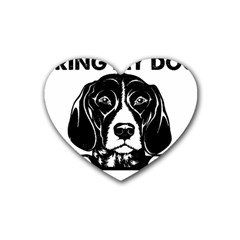 German Shorthaired Pointer Dog T- Shirt German Shorthaired Pointer Santa Christmas Tree Lights Xmas Rubber Heart Coaster (4 Pack) by ZUXUMI