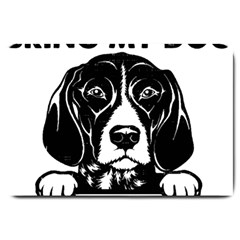 German Shorthaired Pointer Dog T- Shirt German Shorthaired Pointer Santa Christmas Tree Lights Xmas Large Doormat by ZUXUMI