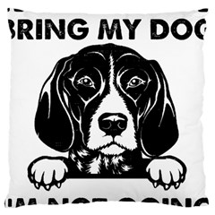 German Shorthaired Pointer Dog T- Shirt German Shorthaired Pointer Santa Christmas Tree Lights Xmas Large Cushion Case (two Sides) by ZUXUMI