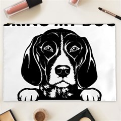 German Shorthaired Pointer Dog T- Shirt German Shorthaired Pointer Santa Christmas Tree Lights Xmas Cosmetic Bag (xxl) by ZUXUMI