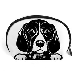 German Shorthaired Pointer Dog T- Shirt German Shorthaired Pointer Santa Christmas Tree Lights Xmas Accessory Pouch (large) by ZUXUMI