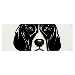 German Shorthaired Pointer Dog T- Shirt German Shorthaired Pointer Santa Christmas Tree Lights Xmas Banner And Sign 8  X 3 