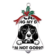 German Shorthaired Pointer Dog T- Shirt German Shorthaired Pointer Santa Christmas Tree Lights Xmas Metal Holly Leaf Bell Ornament by ZUXUMI