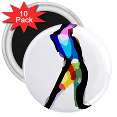 Abstract Art Sport Women Tennis  Shirt Abstract Art Sport Women Tennis  Shirt15 3  Magnets (10 Pack)  by EnriqueJohnson