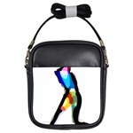 Abstract Art Sport Women Tennis  Shirt Abstract Art Sport Women Tennis  Shirt15 Girls Sling Bag Front