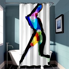 Abstract Art Sport Women Tennis  Shirt Abstract Art Sport Women Tennis  Shirt15 Shower Curtain 36  X 72  (stall)  by EnriqueJohnson