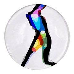 Abstract Art Sport Women Tennis  Shirt Abstract Art Sport Women Tennis  Shirt15 Round Glass Fridge Magnet (4 Pack) by EnriqueJohnson