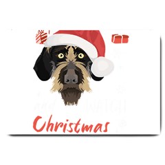 German Wirehaired Pointer T- Shirt German Wirehaired Pointer Merry Christmas T- Shirt (1) Large Doormat by ZUXUMI