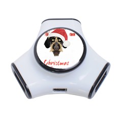 German Wirehaired Pointer T- Shirt German Wirehaired Pointer Merry Christmas T- Shirt (1) 3-port Usb Hub by ZUXUMI