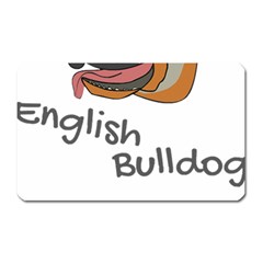 Bulldog T- Shirt Dog Face T- Shirt Magnet (rectangular) by JamesGoode