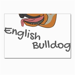 Bulldog T- Shirt Dog Face T- Shirt Postcard 4 x 6  (pkg Of 10) by JamesGoode