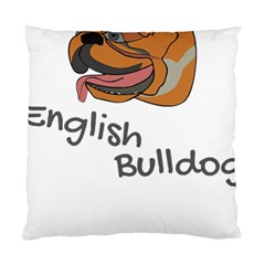 Bulldog T- Shirt Dog Face T- Shirt Standard Cushion Case (one Side) by JamesGoode