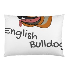 Bulldog T- Shirt Dog Face T- Shirt Pillow Case by JamesGoode