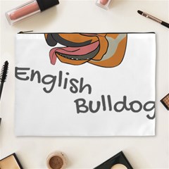 Bulldog T- Shirt Dog Face T- Shirt Cosmetic Bag (xl)