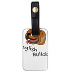 Bulldog T- Shirt Dog Face T- Shirt Luggage Tag (one side) Front