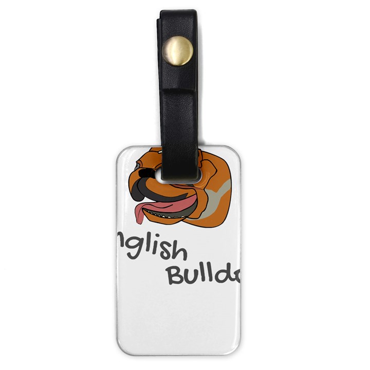 Bulldog T- Shirt Dog Face T- Shirt Luggage Tag (one side)